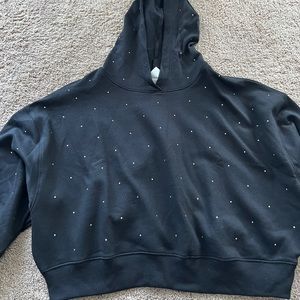L black with rhinestones victoria secret pink hoodie
